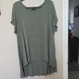 Aeropostale Sage Green High-Low Tunic Top